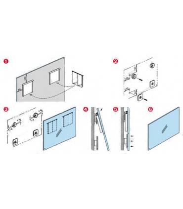 Fixation invisible pour miroir montage