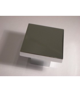 Poignée bouton serie Square chromé