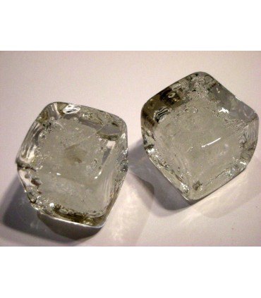 Poignée bouton glaçon transparent