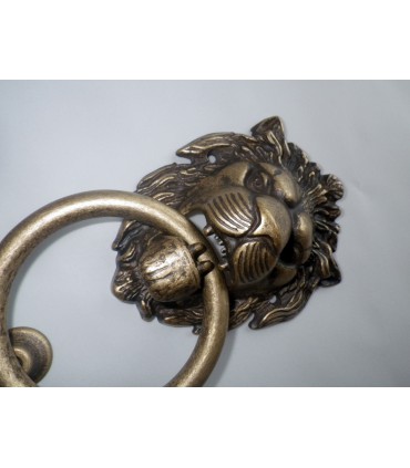 Heurtoir de porte tête de Lion bronze antique