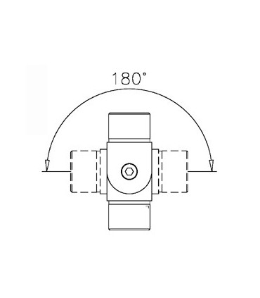 Support orientable pour tube Ø 38 mm technique