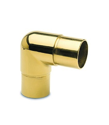 Raccord 90° laiton poli