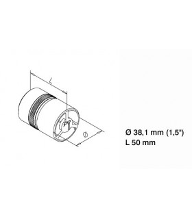 Raccord tube/tube pour Ø 38 mm technique