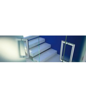 Poignée tubulaire angulaire ronde inox brossé