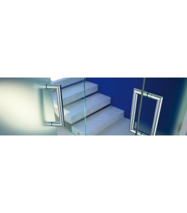 Poignée tubulaire angulaire ronde inox brossé