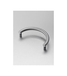 Poignée demi-ronde Ø 30 mm inox brossé