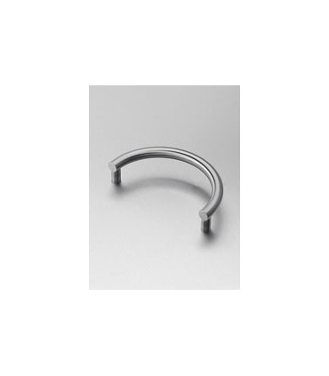 Poignée demi-ronde Ø 30 mm inox brossé