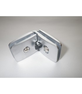 Charnière verre / verre 180° argent mat Charnière verre / verre 180° argent mat