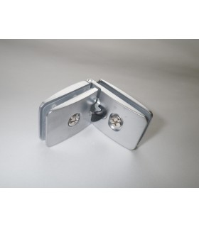 Charnière verre / verre 180° argent mat Charnière verre / verre 180° argent mat