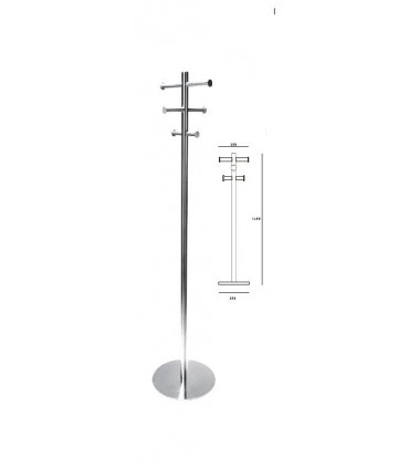 Porte manteaux inox brossé