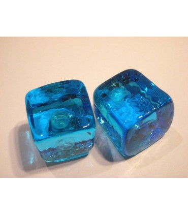 Poignée bouton glace aquamarine