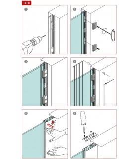 Embout de finition pour profil verre fixe