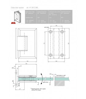 Charnière 90° pour porte en verre Charnière 90° pour porte en verre