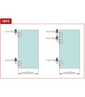 Charnière 90° pour porte en verre Charnière 90° pour porte en verre