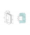 Charnière 90° pour porte en verre Charnière 90° pour porte en verre