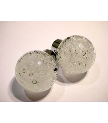 Poignée bouton bulle transparent