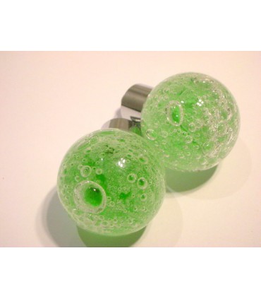 Poignée bouton bulle vert