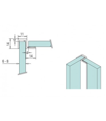 Joint d'étanchéité pour angle a 90°