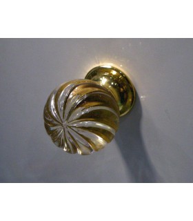 Poignée bouton spirale doré brillant Poignée bouton spirale doré brillant