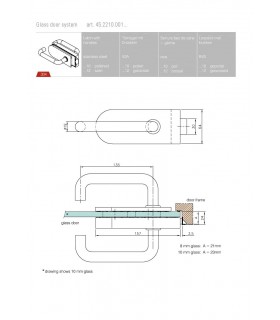 Serrure bec de cane pour porte en verre Serrure bec de cane pour porte en verre
