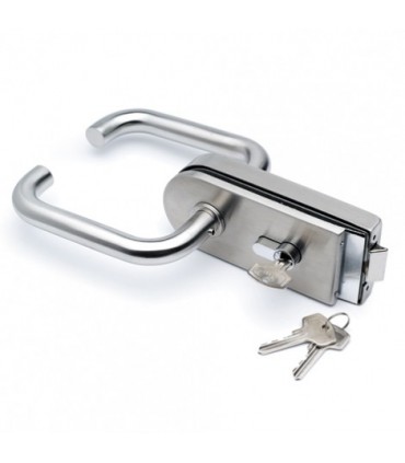 Serrure inox brillant avec cylindre