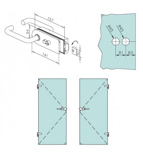 Serrure inox brillant avec cylindre Serrure inox brillant avec cylindre