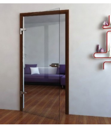 Serrure bec de cane pour porte en verre