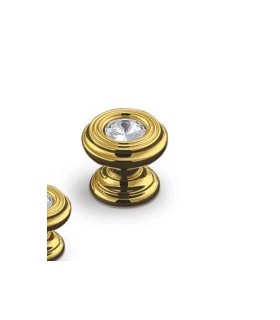 Bouton doré et strass Bouton doré et strass