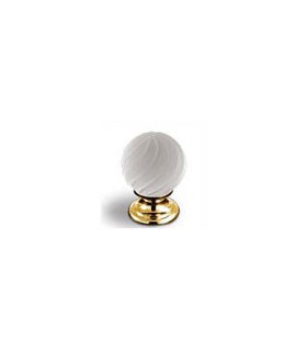 Bouton doré et verre sablé mat Bouton doré et verre sablé mat