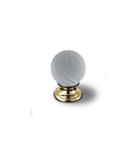 Bouton doré et verre sablé mat Bouton doré et verre sablé mat