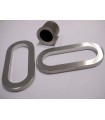 Set de deux poignées inox brossé a coller hauteur 150 mm Set de deux poignées inox brossé a coller hauteur 150 mm