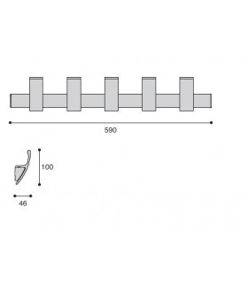 Patère 5 crochets technique