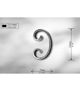 Volutes 12/6 dim.120 x 75 mm Volutes 12/6 dim.120 x 75 mm