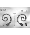 Volutes en méplat de 12 x 6 mm droite ou gauche