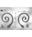 Volutes en méplat de 20 x 6 mm droite ou gauche