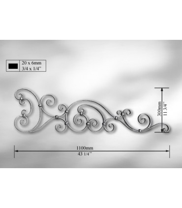 Couronement de portail lg.1100 mm