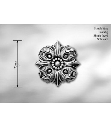 Elément décoratif simple face ht.75 mm