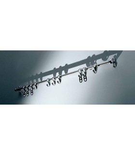 Patère 10 crochets sur rail tubulaire