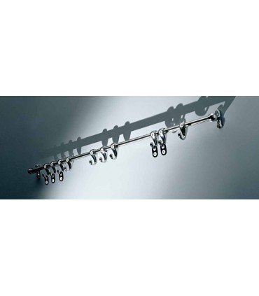 Patère 10 crochets sur rail tubulaire