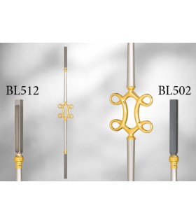 Balustres avec élément décoratif largeur 140 mm