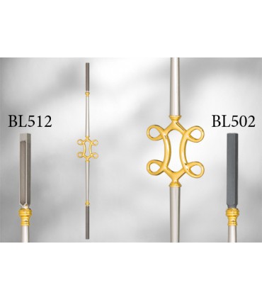 Balustres avec élément décoratif largeur 140 mm