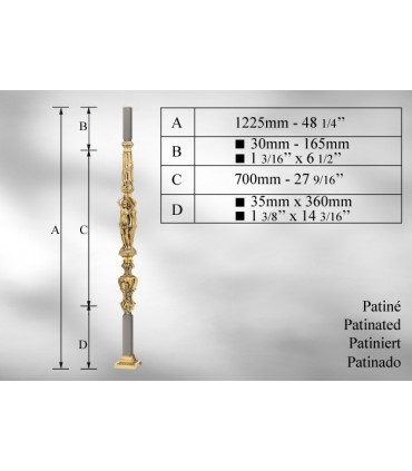 Poteaux statuette cotations