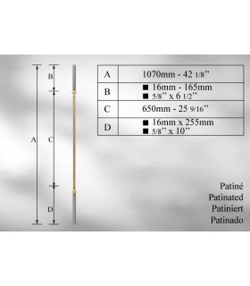 Balustres avec élément décoratif 