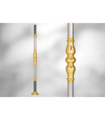 Poteaux sur embase ronde avec élément décoratif