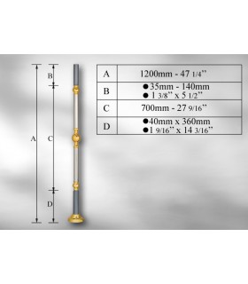 Poteaux sur embase ronde avec élément décoratif Poteaux sur embase ronde avec élément décoratif