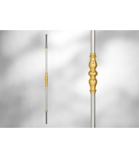 Balustre avec élément décoratif en Laiton-double manchon
