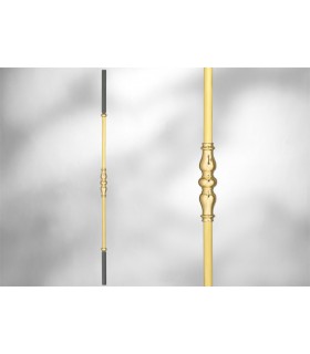 Balustre avec élément décoratif en Laiton-double manchon