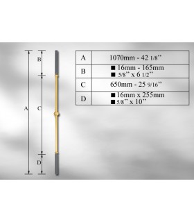 Balustre avec élément décoratif en Laiton