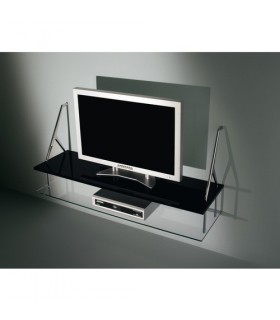 Set de deux supports avec étagères verre et parapan Set de deux supports avec étagères verre et parapan