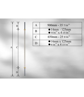 Balustre avec élément décoratif en Laiton